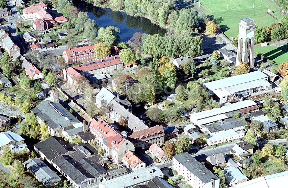 Eberswalde / Brandenburg from above - Messingwerksiedlung (UNESCO-Denkmalsliste) in Eberswalde - Finow (Brandenburg). Bauordnungsamt Untere Denkmalschutzbehörde Heegermühler Str. 75 16225 Eberswalde Tel: 03334/214385 Fax: 03334/214379 E-mail: martina.Kohl@barnim.de