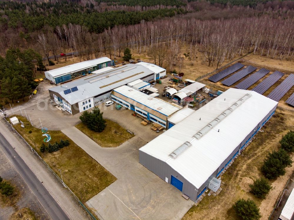 Aerial photograph Eberswalde - Metallbau Glawion GmbH in Eberswalde in the state Brandenburg, Germany