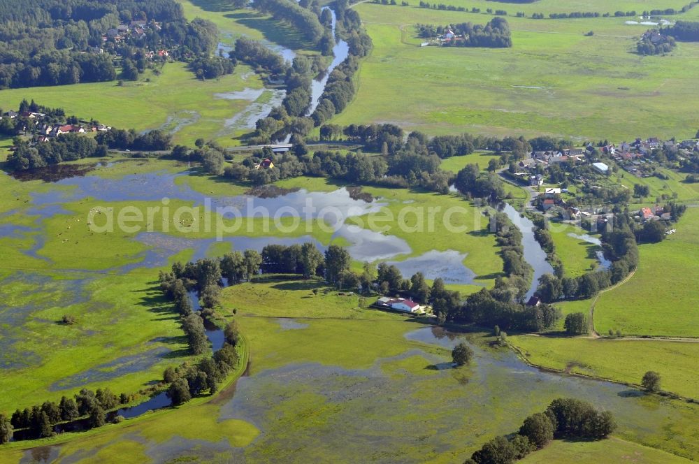 Aerial photograph Spreenhagen - View of the Mueggelspree near Spreenhagen in the state Brandenburg