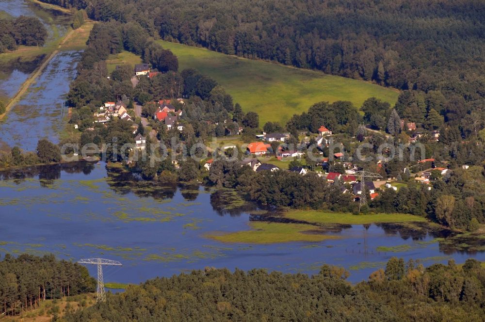 Aerial image Spreenhagen - View of the Mueggelspree near Spreenhagen in the state Brandenburg