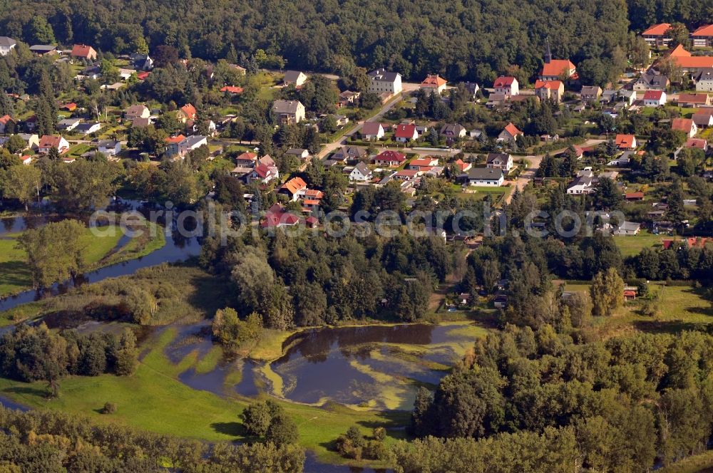 Aerial photograph Spreenhagen - View of the Mueggelspree near Spreenhagen in the state Brandenburg