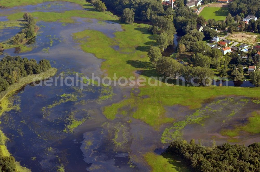 Spreenhagen from the bird's eye view: View of the Mueggelspree near Spreenhagen in the state Brandenburg