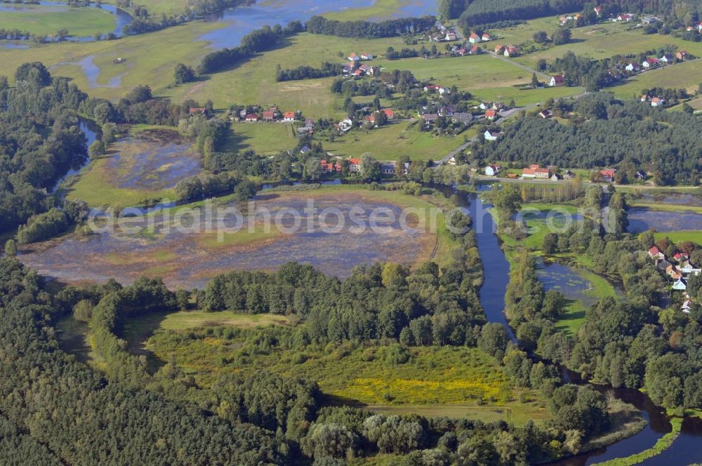 Spreenhagen from the bird's eye view: View of the Mueggelspree near Spreenhagen in the state Brandenburg