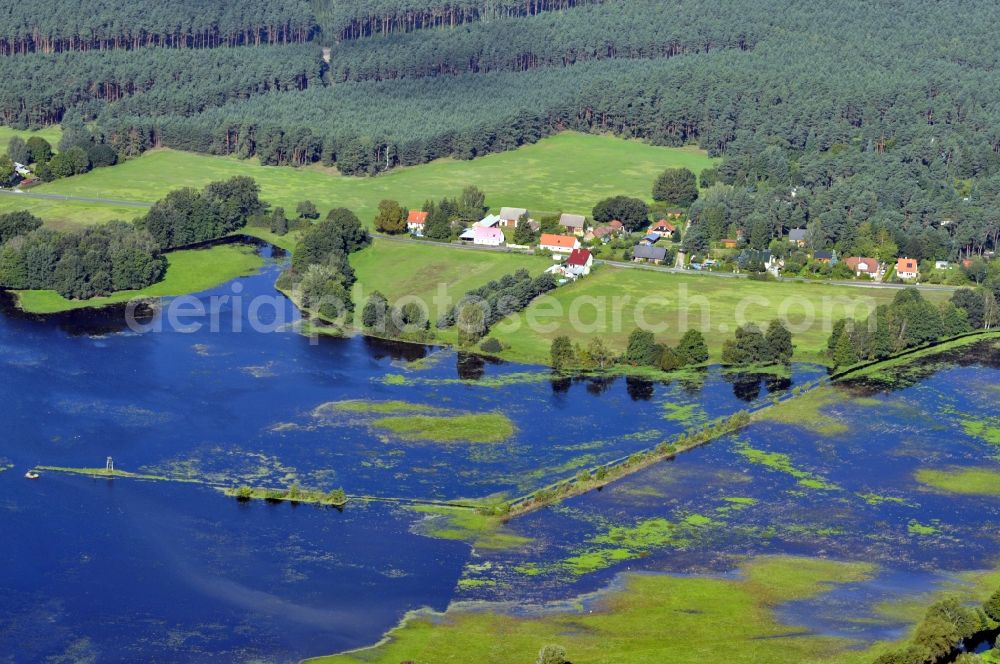 Aerial image Spreenhagen - View of the Mueggelspree near Spreenhagen in the state Brandenburg