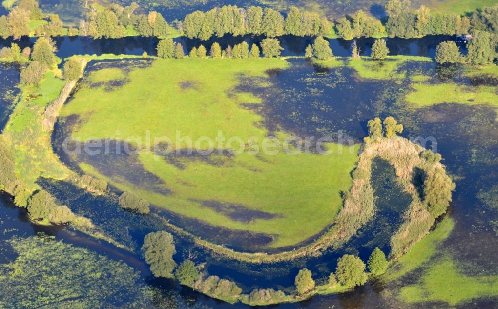 Spreenhagen from the bird's eye view: View of the Mueggelspree near Spreenhagen in the state Brandenburg