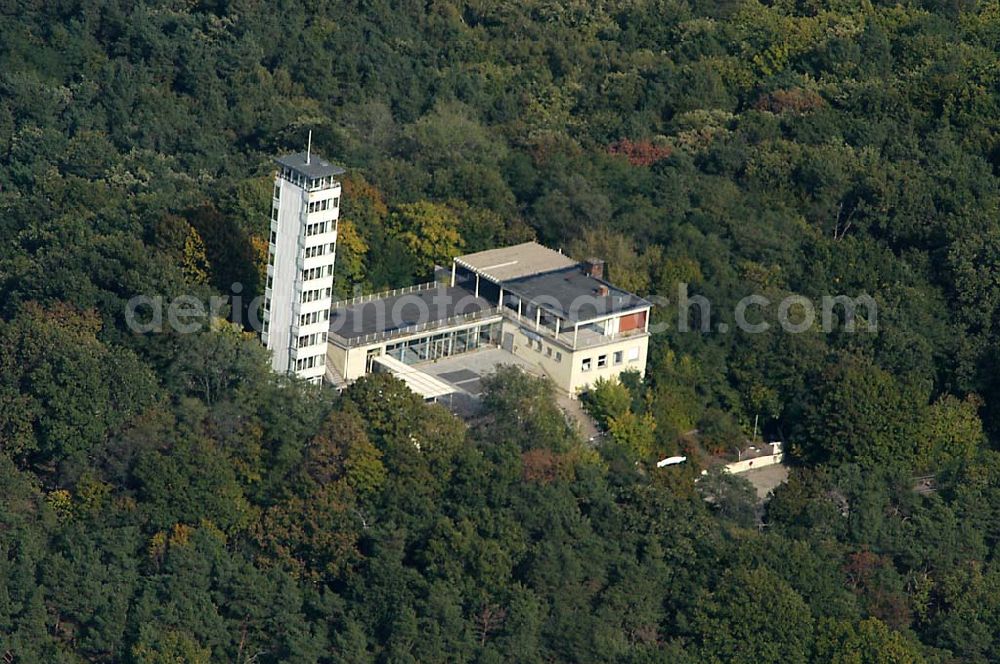 Aerial photograph Berlin / Köpenick - 01.10.2003 Müggelturm in den Müggelbergen in Berlin- Köpenick