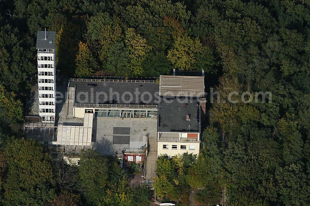 Aerial photograph Berlin / Köpenick - 01.10.2003 Müggelturm in den Müggelbergen in Berlin- Köpenick