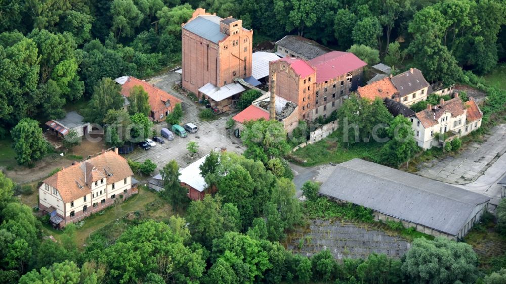 Aerial image Quedlinburg - Carl Kratzenstein Mill, also called Neue Muehle, is a former water mill in Quedlinburg in the state Saxony-Anhalt, Germany