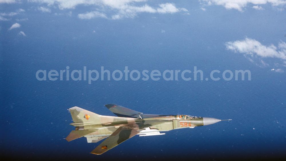 Aerial image Peenemünde - Eine Mig 23 über Peenemünde.