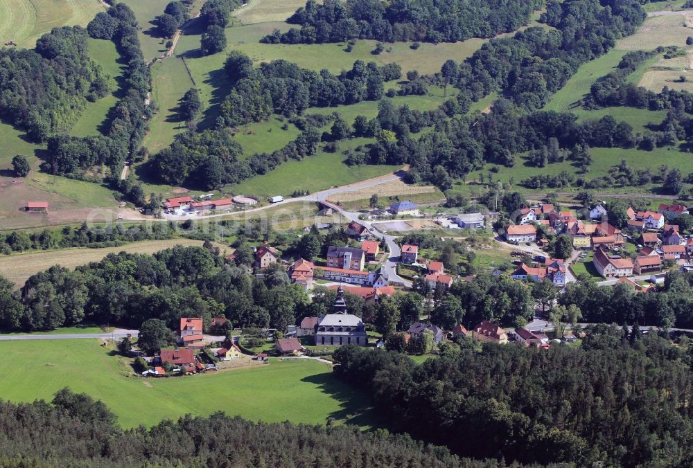 Aerial photograph Milbitz - View of Milbitz in the state of Thuringia. Milbitz is a district of the city Königsee - Rottenbach