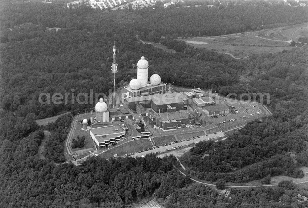 Berlin from the bird's eye view: Former military interception and radar system on the Teufelsberg in Berlin - Charlottenburg