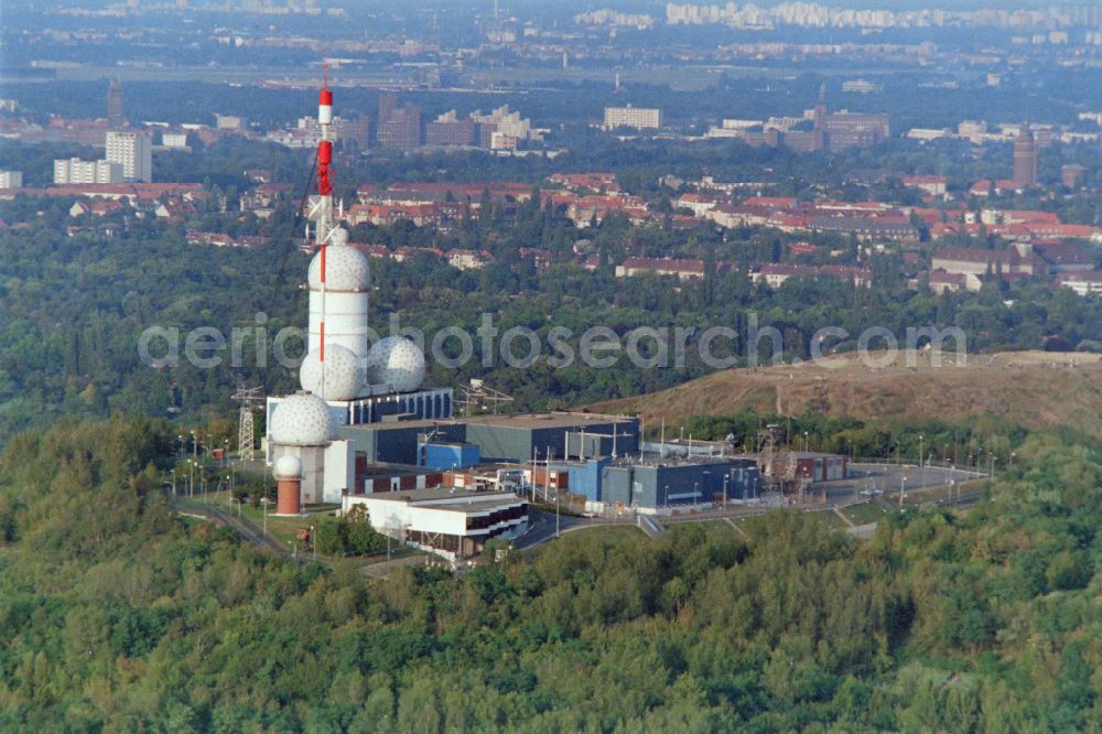 Berlin from the bird's eye view: Ruins of the former American military interception and radar system on the Teufelsberg in Berlin - Charlottenburg