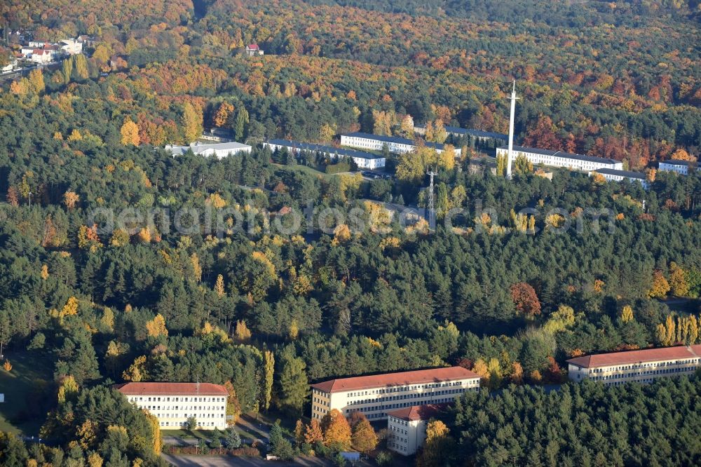 Aerial photograph Strausberg - Military site and building complex of Barnim barracks in Strausberg in Brandenburg