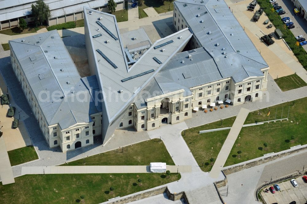 Dresden from above - View of the Dresden Military History Museum ( Army Museum ) during the implementation and expansion