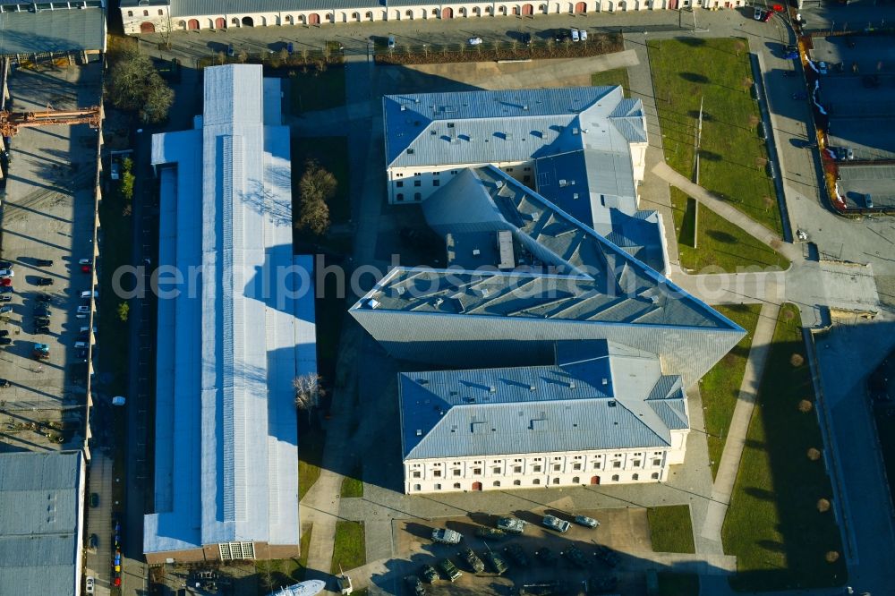 Aerial photograph Dresden - View of the Dresden Military History Museum ( Army Museum ) during the implementation and expansion
