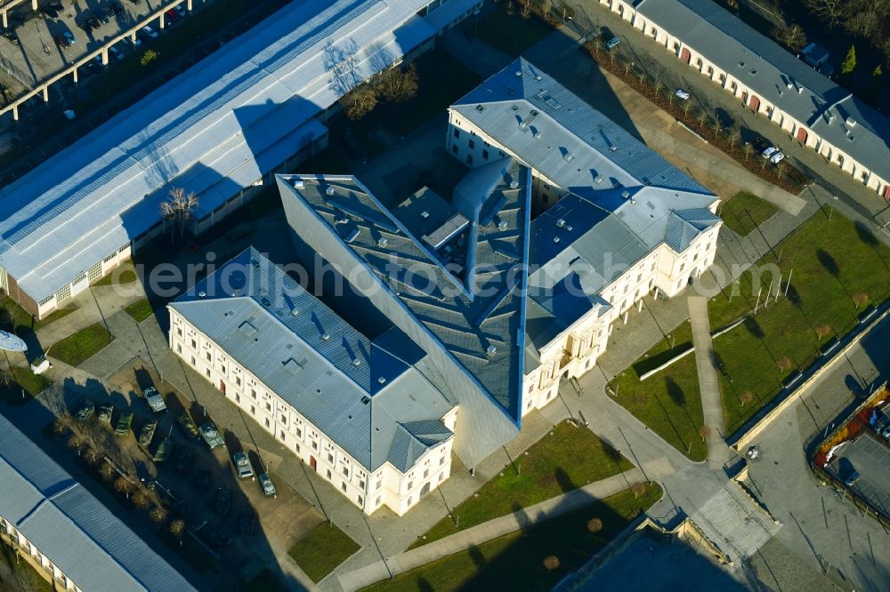 Dresden from above - View of the Dresden Military History Museum ( Army Museum ) during the implementation and expansion