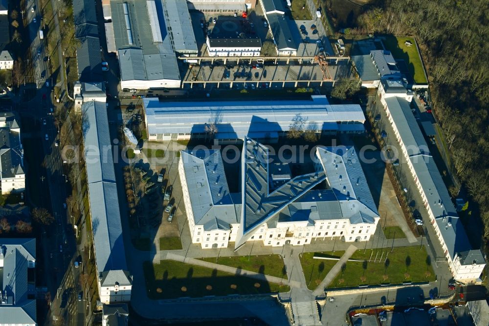 Aerial image Dresden - View of the Dresden Military History Museum ( Army Museum ) during the implementation and expansion