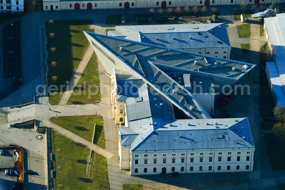 Dresden from above - View of the Dresden Military History Museum ( Army Museum ) during the implementation and expansion