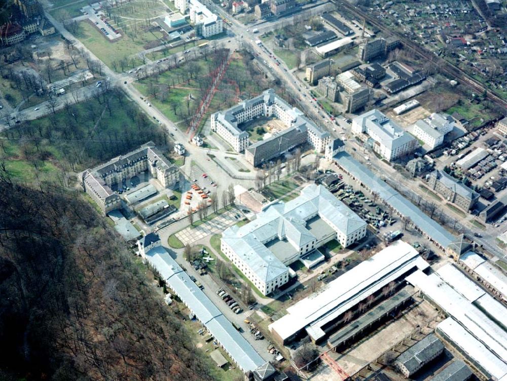 Aerial photograph Dresden - Militärhistorisches Museum der Bundeswehr am Olbrichtplatz 3 in 01099 Dresden / tel.: 0351-8230