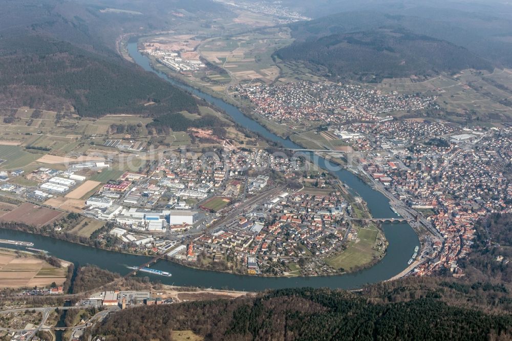 Aerial photograph Miltenberg - City view of Miltenberg in the state Bavaria