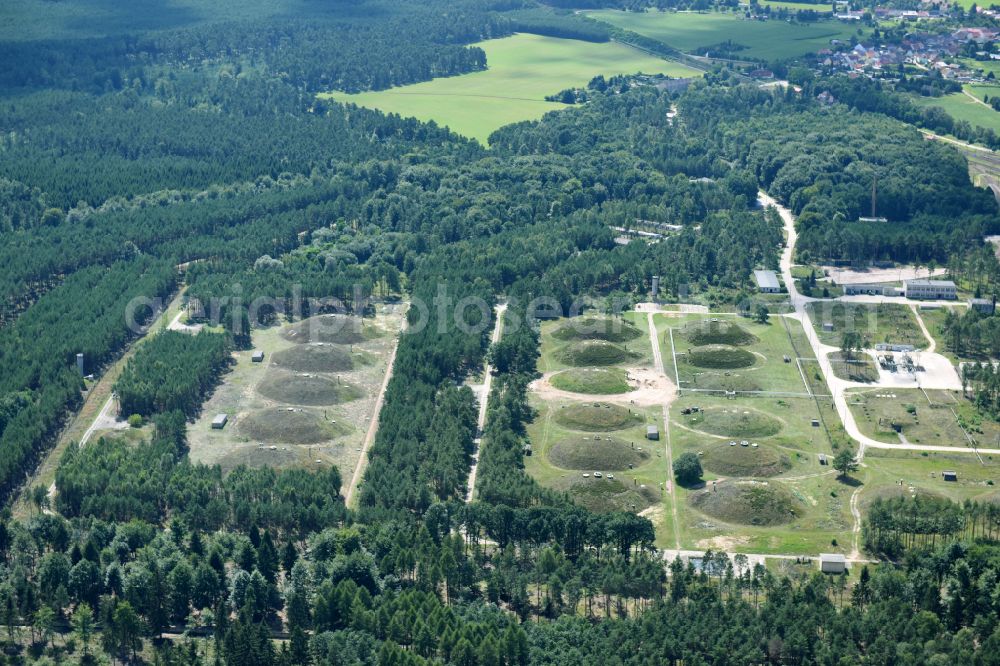 Medewitz from the bird's eye view: Mineral oil - tank Tabeg Tanklager in Medewitz in the state Brandenburg, Germany