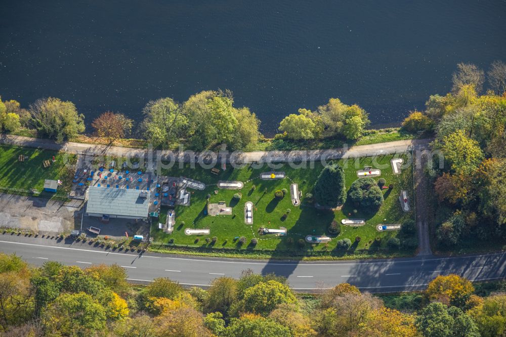 Aerial photograph Herdecke - Grounds of the Minigolf course at Klute's Minigolf-Oase in Herdecke in the state North Rhine-Westphalia