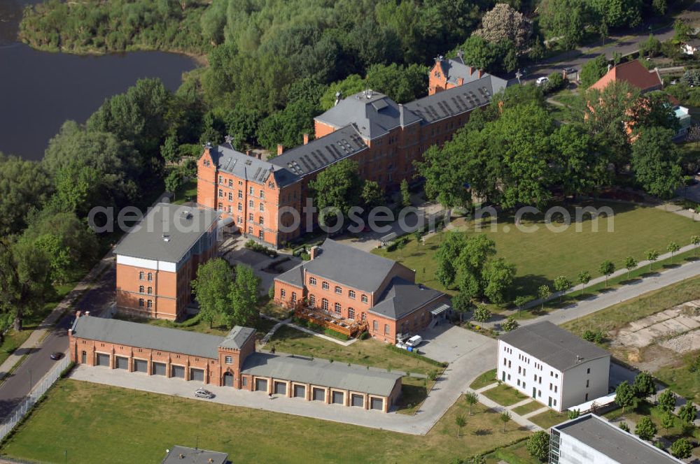 Aerial image Magdeburg - Blick auf das Ministerium für Gesundheit und Soziales in Magdeburg. Kontakt: Ministerium für Gesundheit und Soziales Sachsen - Anhalt, Turmschanzenstraße 25, 39114 Magdeburg, Tel. +49(0)391 56746 07 4608, Fax +49(0)391 56746 22, Email: ms-presse@ms.sachsen-anhalt.de