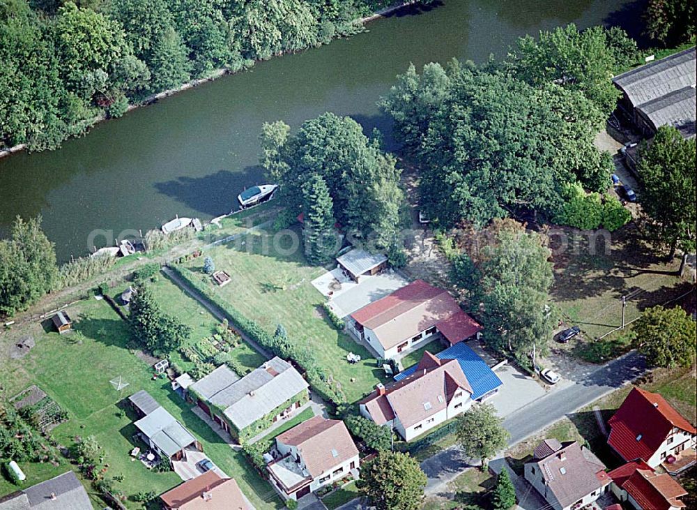 Mirow / Mecklenburg-Vorpommern from above - Mirow / Mecklenburg-Vorpommern Sitz der Firma K&S Industrieservice GmbH an der Lärzer Straße 7 in 17252 Mirow. Tel.: 039833-20101, Fax.: ...20102 16.09.2003