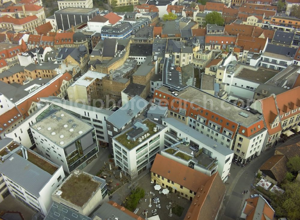 Halle / Saale from above - Mixed development of old and new residential buildings in the old town of Halle in Saxony-Anhalt