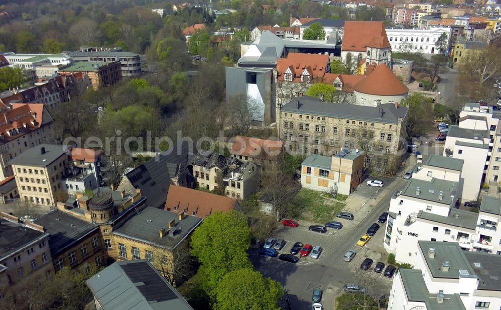 Halle / Saale from above - Mixed development of old and new residential buildings in the old town of Halle in Saxony-Anhalt