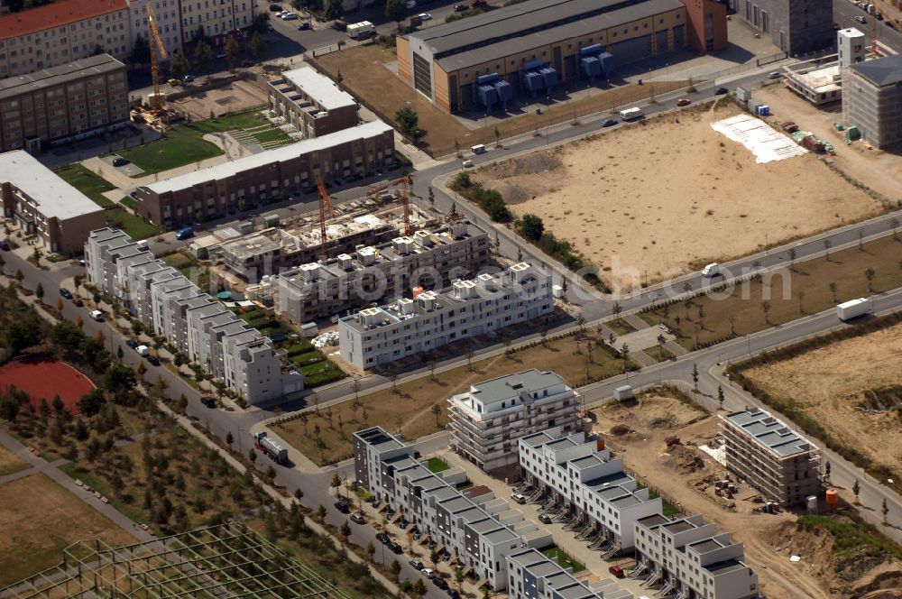 Berlin from above - Mixing of residential and commercial settlements on Eldenaer Strasse in the district Prenzlauer Berg in Berlin, Germany