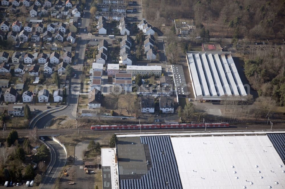 Aerial photograph Dietzenbach - Mixing of residential and commercial settlements in Dietzenbach in the state Hesse