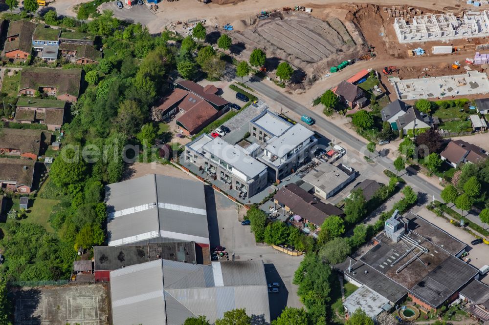 Aerial photograph Flensburg - Mixed development of residential and commercial areas in the district of Murwik in Flensburg in the state Schleswig-Holstein, Germany