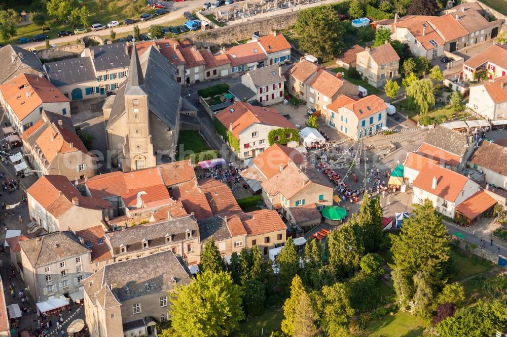 Aerial photograph Rodemack - Medieval market at Rodemack in Grand Est, France