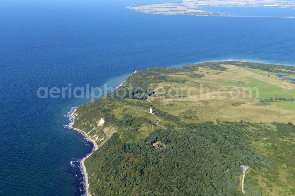 Aerial image Insel Hiddensee - Building of the restaurant Zum Klausner on the island Hiddensee in the state Mecklenburg - Western Pomerania