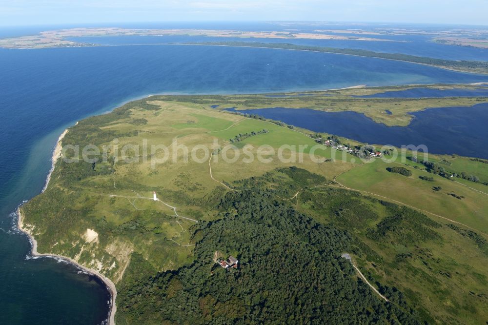 Aerial photograph Insel Hiddensee - Building of the restaurant Zum Klausner on the island Hiddensee in the state Mecklenburg - Western Pomerania