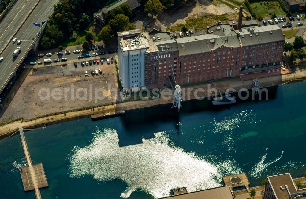 Aerial photograph Duisburg - View of the MKM Museum Kueppersmuehle in Duisburg in the state North-Rhine Westphalia