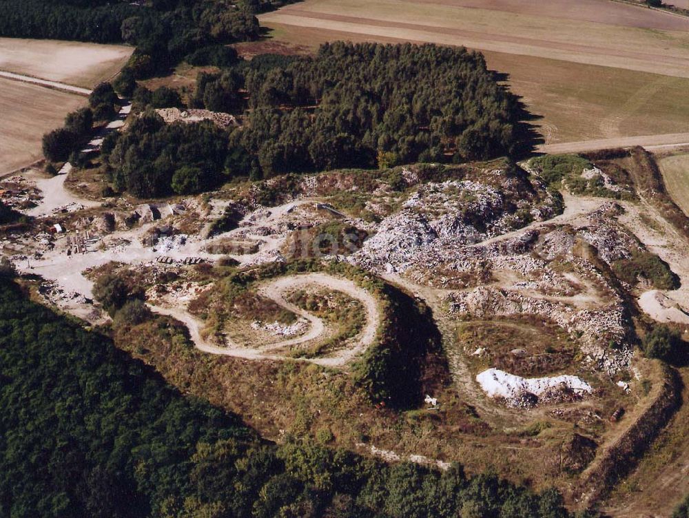 Schönerlinde bei Bernau from above - Mülldeponie Schönerlinde bei Bernau an der B109 19.09.1997