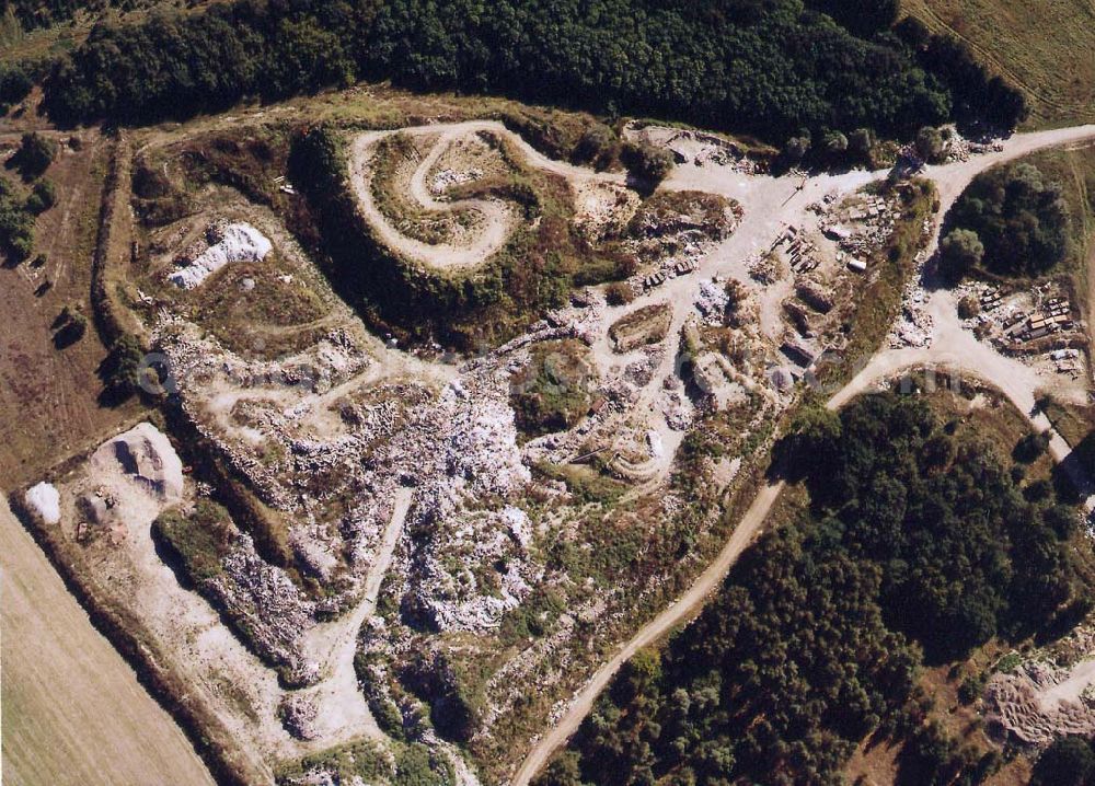 Schönerlinde bei Bernau from the bird's eye view: Mülldeponie Schönerlinde bei Bernau an der B109 19.09.1997