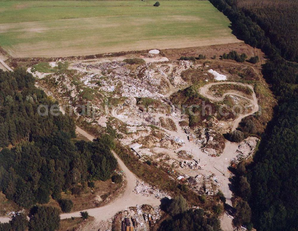 Aerial image Schönerlinde bei Bernau - Mülldeponie Schönerlinde bei Bernau an der B109 19.09.1997