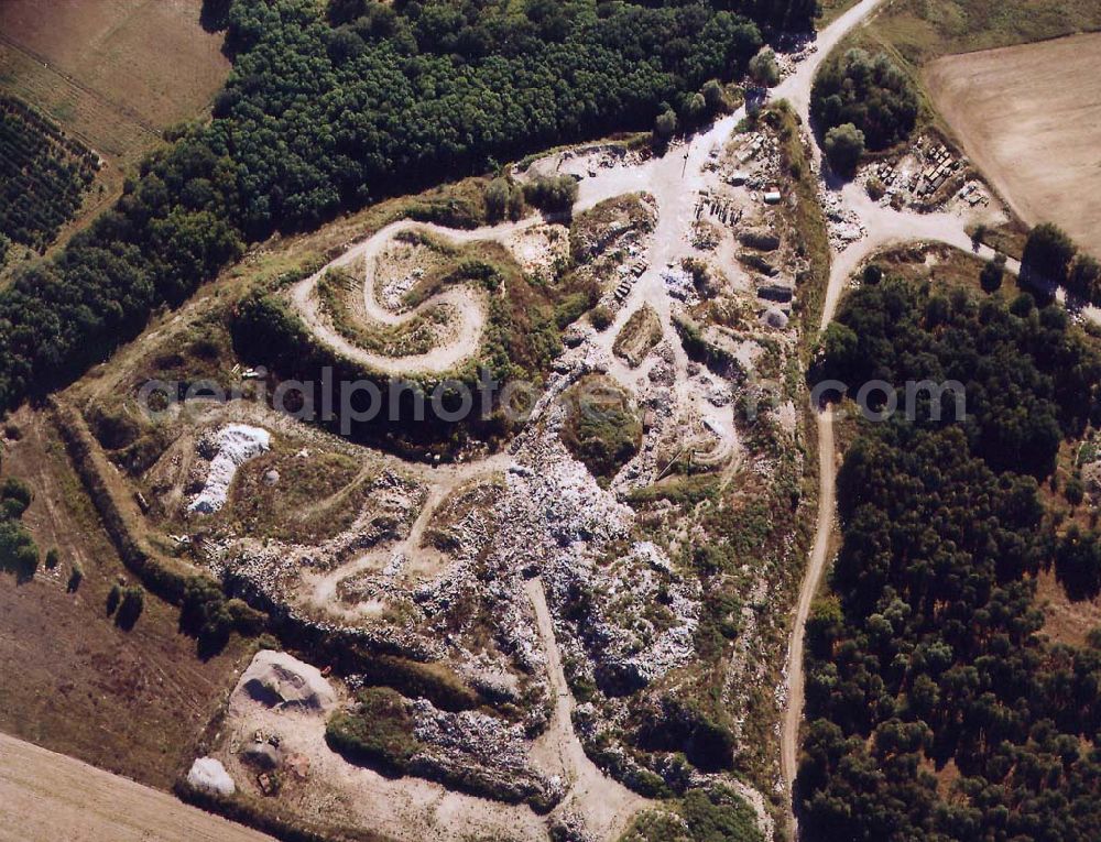 Aerial photograph Schönerlinde bei Bernau - Mülldeponie Schönerlinde bei Bernau an der B109 19.09.1997