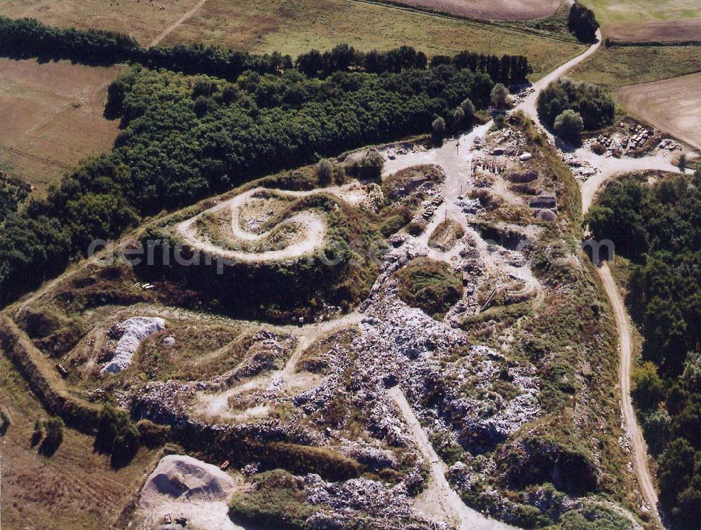 Schönerlinde bei Bernau from above - Mülldeponie Schönerlinde bei Bernau an der B109 19.09.1997