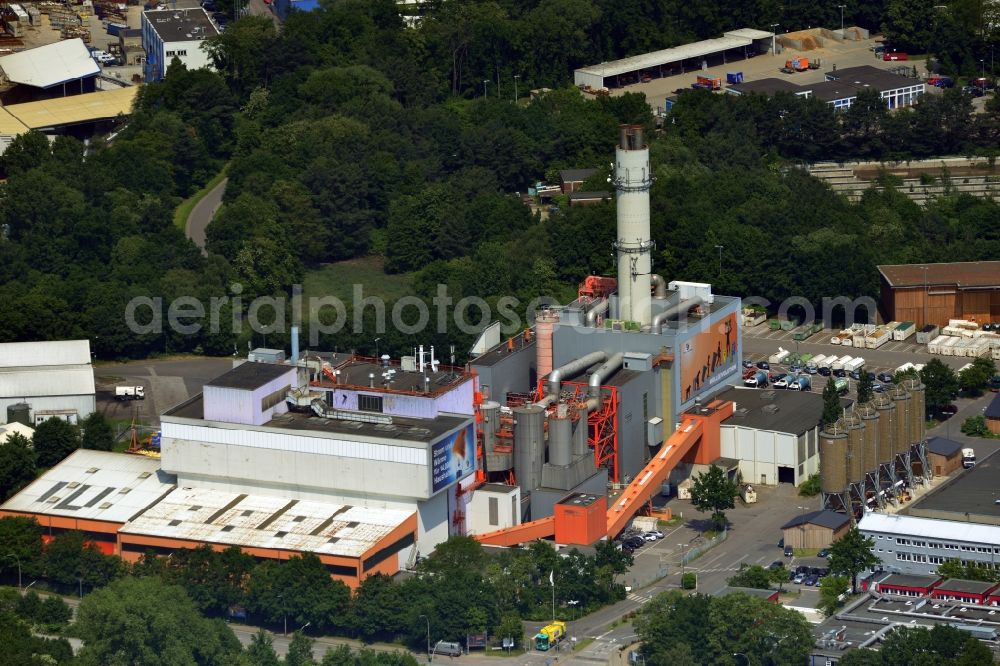 Aerial photograph Hamburg OT Bahrenfeld - View of the incinerator Stellinger Moor in the district of Bahrenfeld in Hamburg