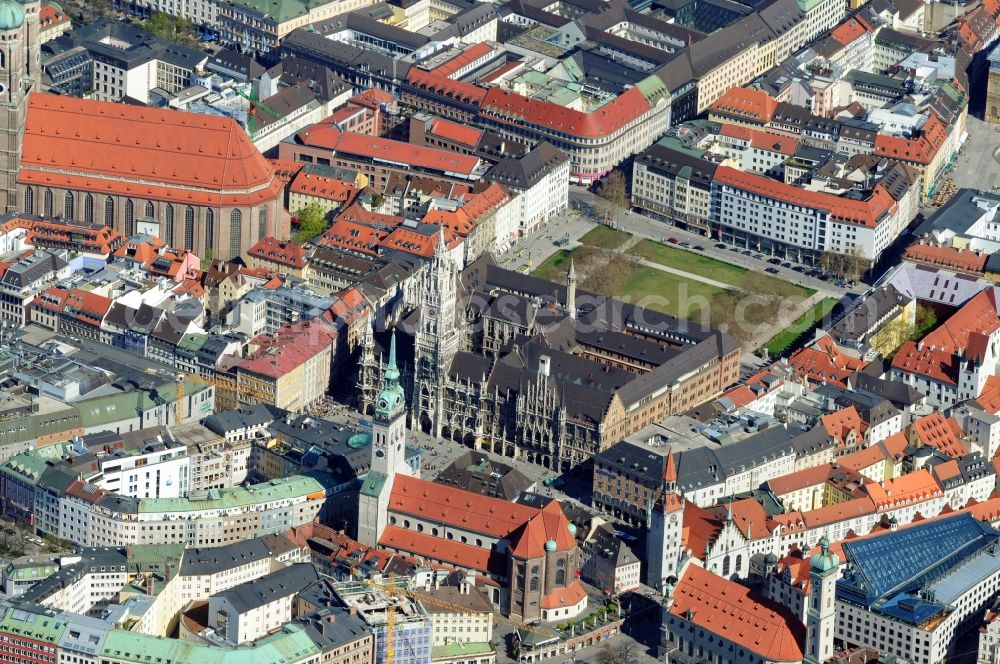 Aerial image München - View of the historical centre of Munich in the state Bavaria