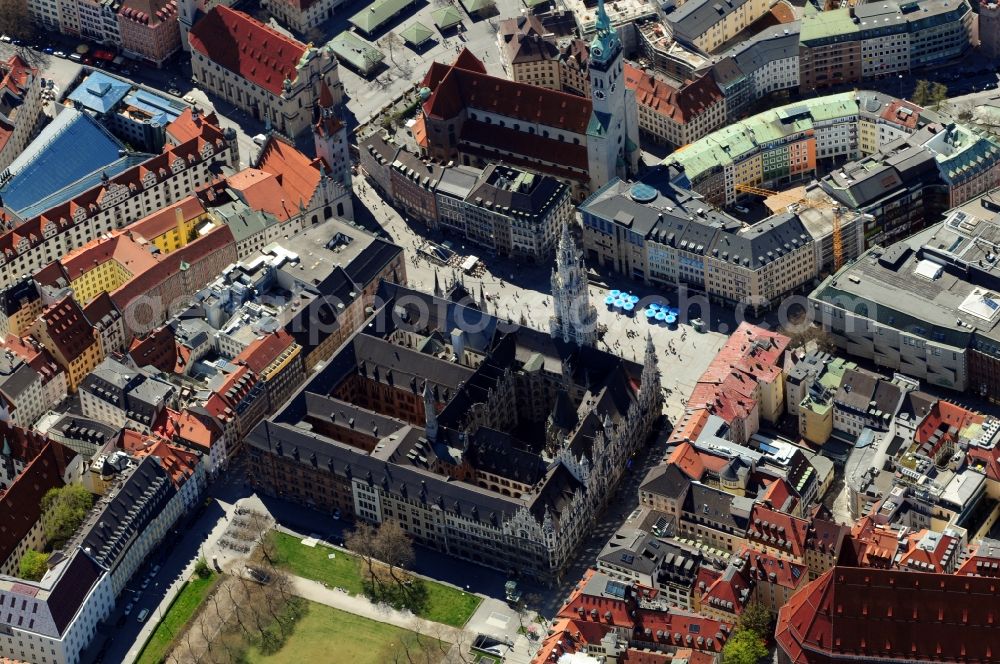 Aerial image München - View of the historical centre of Munich in the state Bavaria