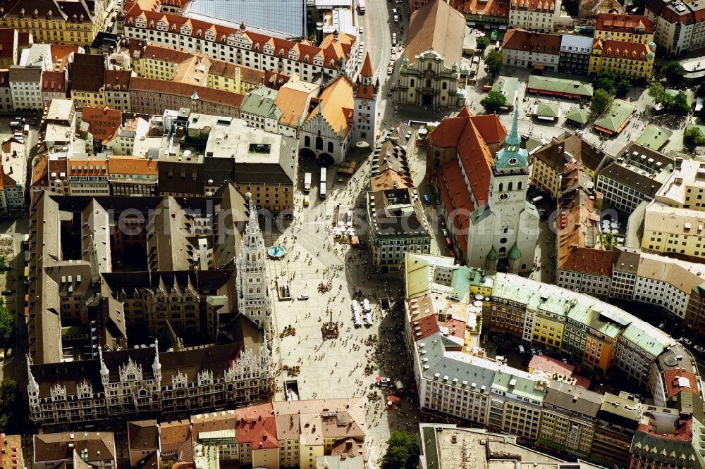 Aerial photograph München - View of the historical centre of Munich in the state Bavaria