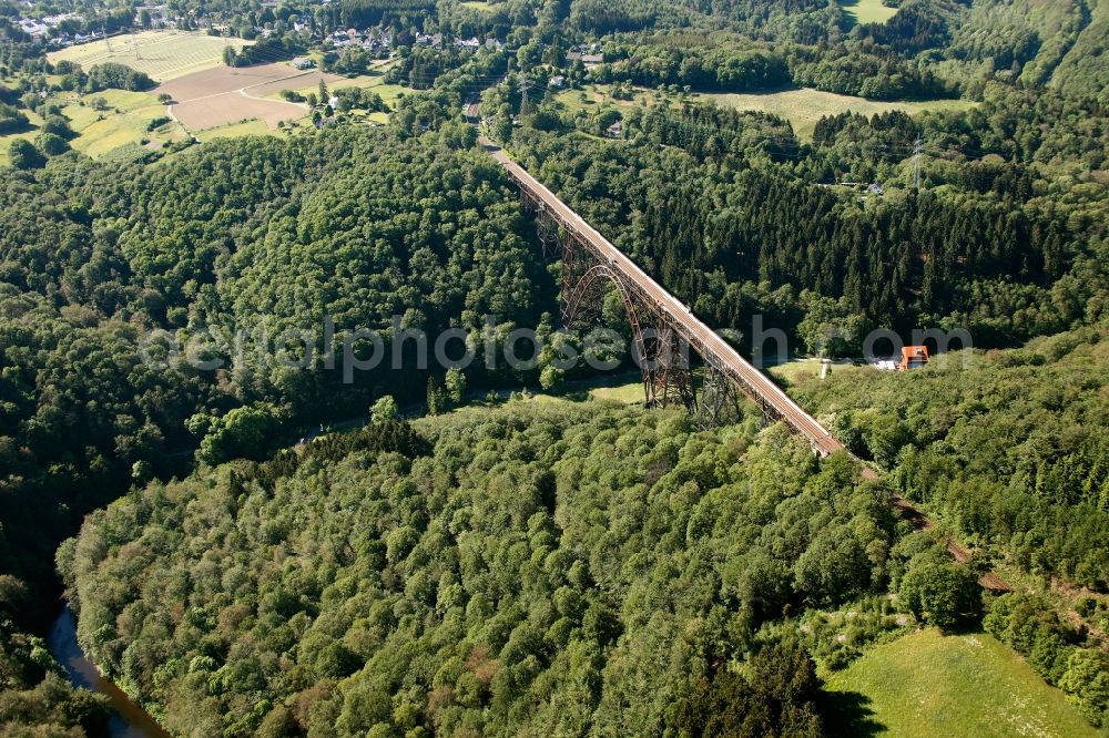 Solingen from above - View of the Muengstener Bridge in Solingen in the state of North Rhine-Westphalia