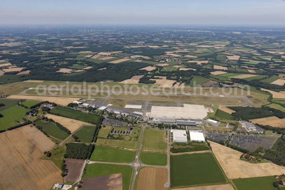 Münster from above - Münster Osnabrück International Airport in North Rhine-Westphalia