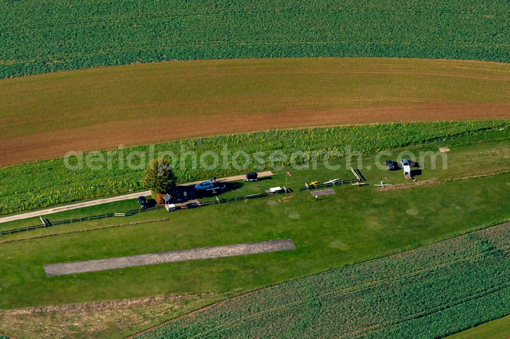 Fluorn-Winzeln from above - Scale airfield in Fluorn-Winzeln in the state Baden-Wurttemberg, Germany