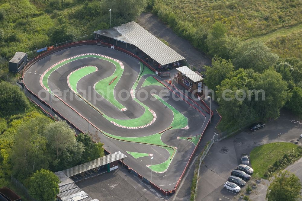 Aerial image Hamm- Uentrop - Model kart track Uentrop near Hamm in the Ruhr area in North Rhine-Westphalia